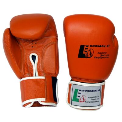 boxhandschuhe winner 2.0 aus hochwertigem rindsleder in orange für sparring und fitness.