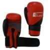 professionelle boxhandschuhe aus rindsleder in rot mit mesh und belüftung