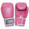 rosa boxhandschuhe pink lady aus kunstleder mit klettverschluss