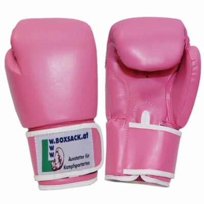rosa boxhandschuhe pink lady aus kunstleder mit klettverschluss