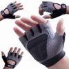 Gewichtheberhandschuhe Schwarz-Grau mit gepolsterter Handfläche und atmungsaktivem Mesh für maximalen Halt beim Krafttraining.