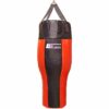 Hochwertiger Boxsack UPPERCUT aus dickem Rindsleder in Schwarz/Rot, ungefüllt, 150 cm lang, ideal für Österreich.
