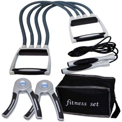 Fitnessset mit Expander Springseil und Handgrips - Fingerhantel