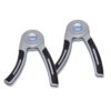 Hand Grips (Fingerhantel) in Grau-Schwarz mit ergonomischem Kunststoffgriff und Stahlfeder für effektives Hand- und Unterarmtraining.