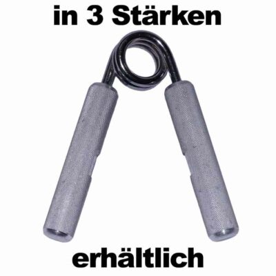 Hochwertige Handgrip-Fingerhantel aus Aluminium mit drei verschiedenen Widerstandsstufen.
