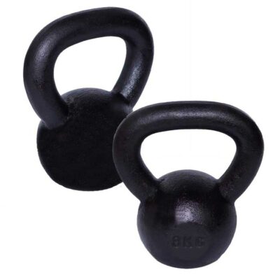 Kettlebell aus Stahl Schwarz lackiert in verschiedenen Gewichten