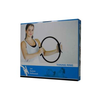 Verpackung des Pilates Rings mit Trainingsanleitung – für Fitness und Ganzkörpertraining.