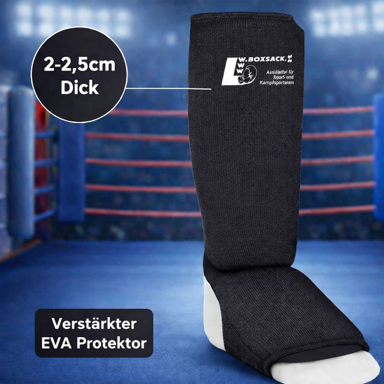 Alternative view of Schienbeinschoner mit Ristschutz - elastisch - gepolstert-schwarz ( 1 Paar )