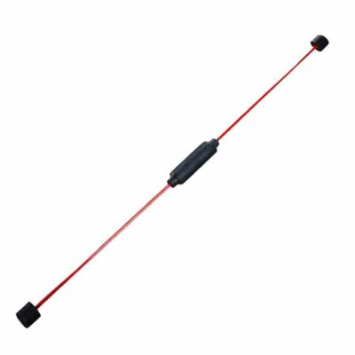 Roter Schwungstab mit ergonomischem Griff für effektives Muskel- und Haltungstraining.