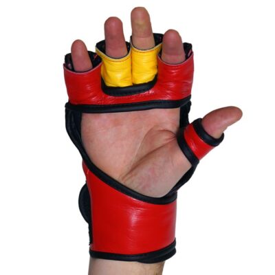 mma-handschuhe-rot-gelb-mit-verstellbarem-klettverschluss