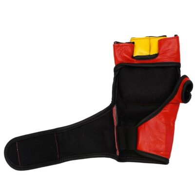 mma-handschuhe-rot-gelb-leder-mit-effektivem-verletzungsschutz