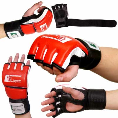 MMA Handschuhe Rot Schwarz in verschiedenen Größen Bild a