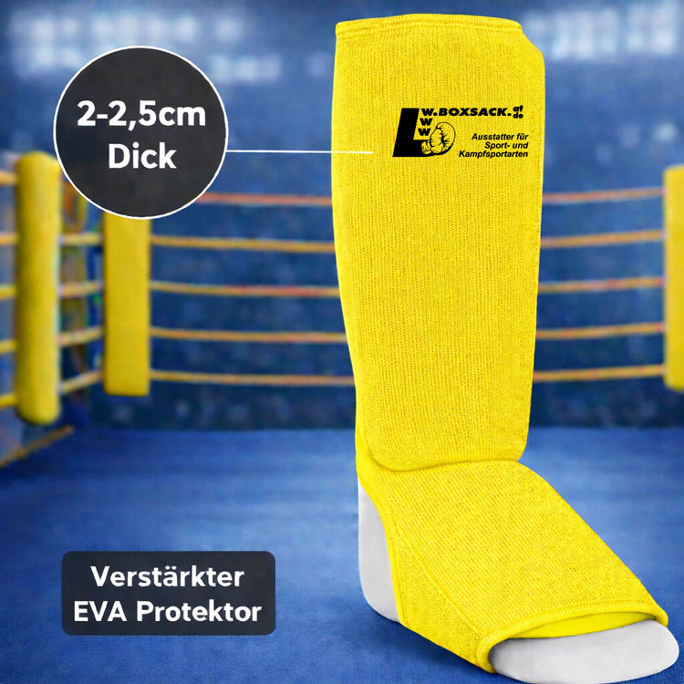 Alternative view of Schienbeinschoner Neon - Ristschutz - elastisch – gepolstert - Gelb