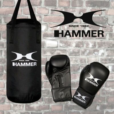 Robuster Boxsack und hochwertige Handschuhe des Box-Set Fit Junior von HAMMER BOXING.