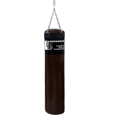Brauner Boxsack TITAN, gefüllt, für professionelles Boxtraining.