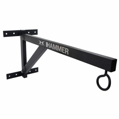 Robuster Wandhalter für Boxsäcke von HAMMER BOXING mit Vierkant-Stahlrohr und extra langem Auslegerarm, ideal für Österreich.