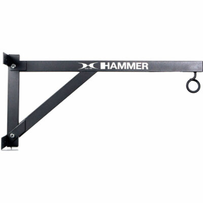 Kompletter Wandhalter von HAMMER BOXING aus Vierkant-Stahlrohr mit stabilem Design und 90 cm Auslegerarm.