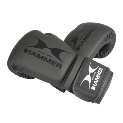 rückansicht der boxhandschuhe hawk hammer boxing mit robustem klettverschluss und schweißabweisendem material.