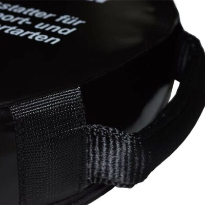 Seitenansicht des runden Kick Pads „PRIME“, 40 cm Durchmesser, mit robustem Material.