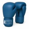 Blaue Boxhandschuhe Impact X aus Premium-Rindsleder für Training und Sparring.