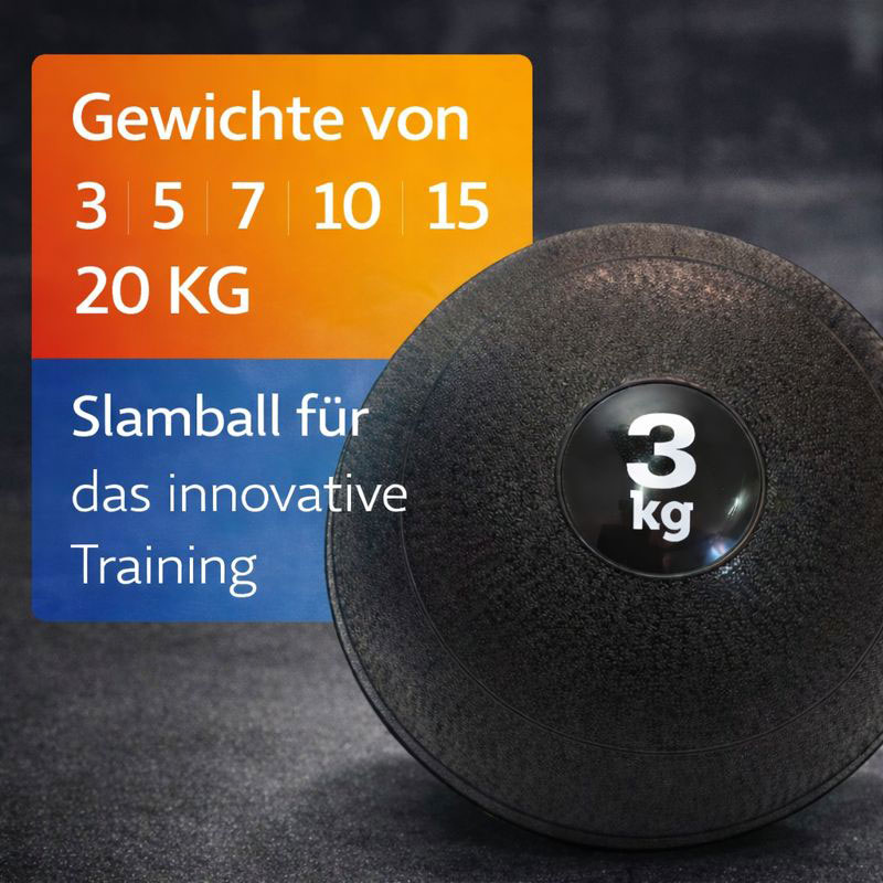 Slam Ball 3 kg für funktionelles Kraft- und Core-Training, erhältlich von 3 bis 20 kg.