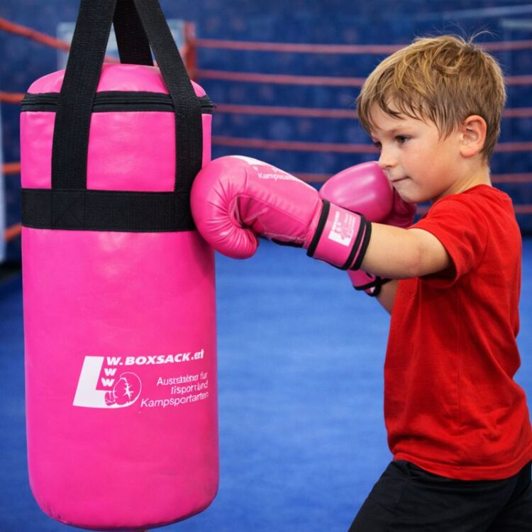 Alternative view of Boxsack Set Junior mit Boxhandschuhe Pink