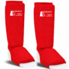 Schienbeinschoner mit Ristschutz - elastisch - gepolstert -rot ( 1 Paar )