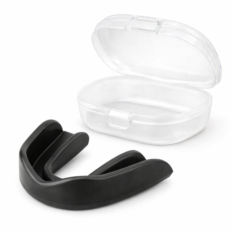 zahnschutz einfach erwachsene schwarz mundschutz mit aufbewahrungsbox für boxen und kampfsport